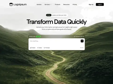 Transform Data — Data website design showcase