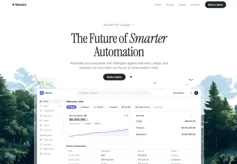 Nexora — SaaS website design showcase