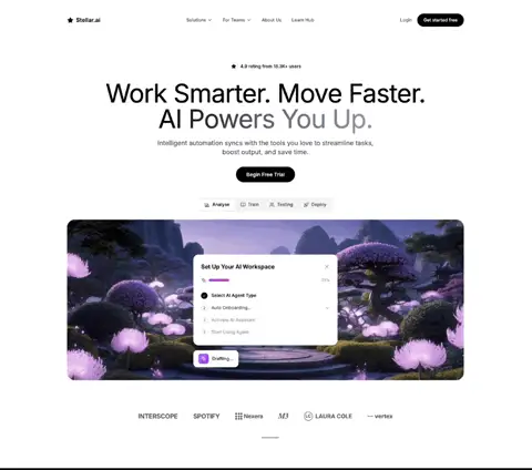 Stellar AI Classic — AI Startup website design showcase