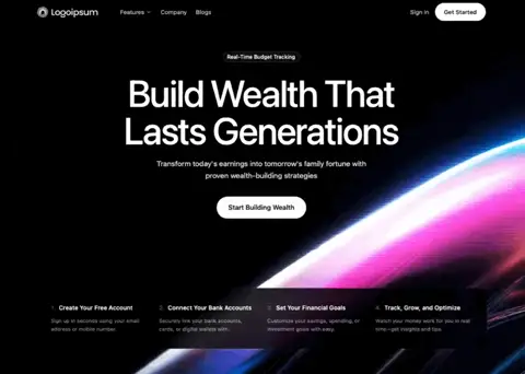 Wealth — Finance website design showcase